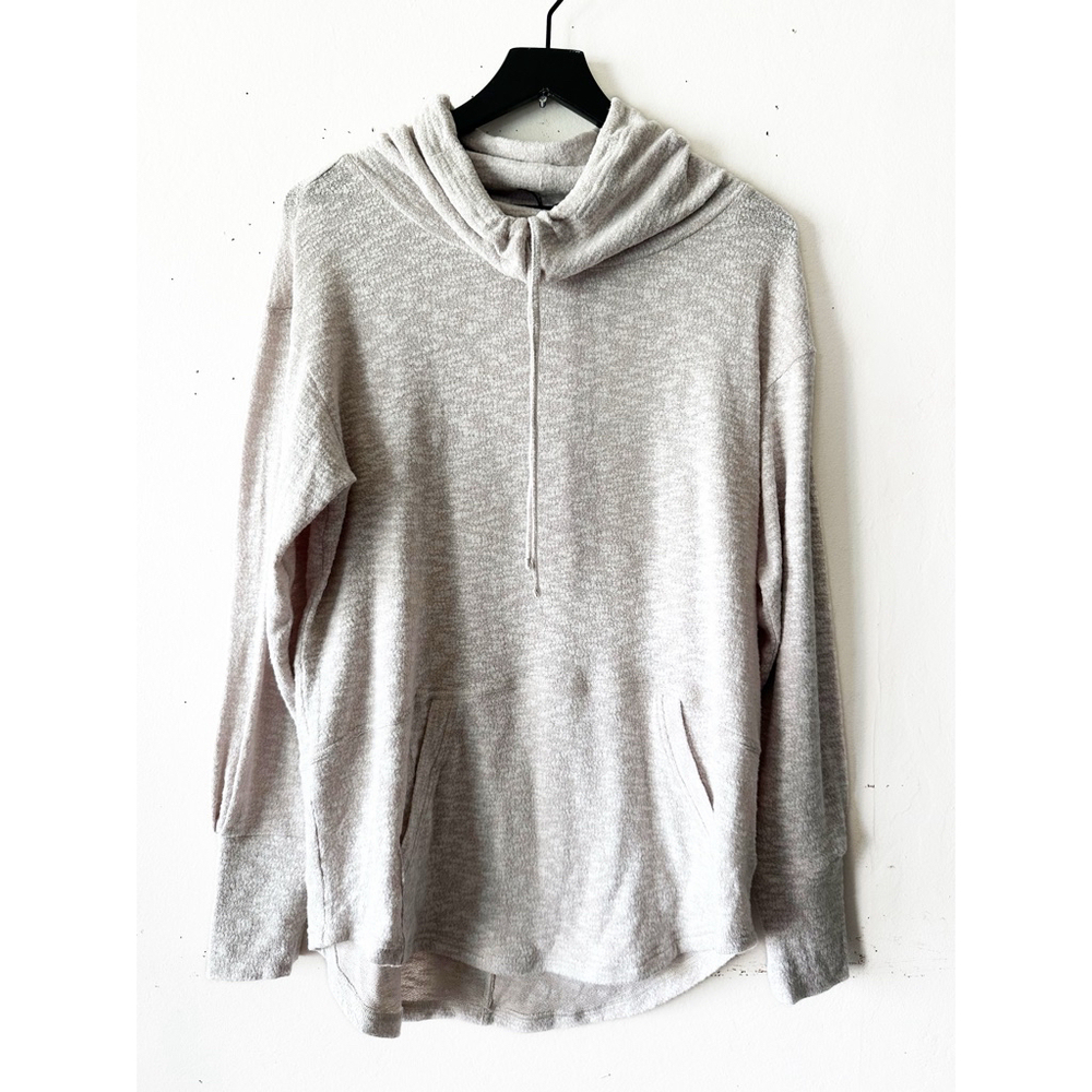 prAna Light oatmeal Cowl Neck tunic Sweater Women's Size M